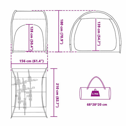 vidaXL Bike Storage Tent 210 x 156 x 180 cm Waterproof Blue