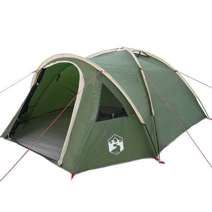 vidaXL Dome Tent 4-Person Waterproof Green Taffeta - 308 x 268 x 130 cm