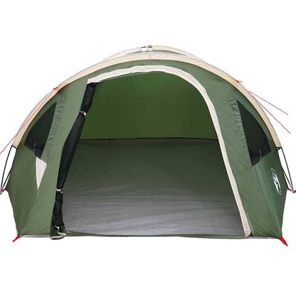 vidaXL Dome Tent 4-Person Waterproof Green Taffeta - 308 x 268 x 130 cm