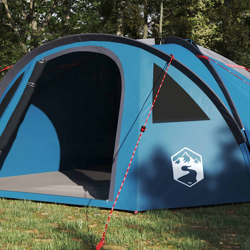 vidaXL Dome Tent 4-Person Waterproof Blue Taffeta - 308 x 268 x 130 cm