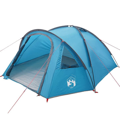 vidaXL Dome Tent 4-Person Waterproof Blue Taffeta - 308 x 268 x 130 cm