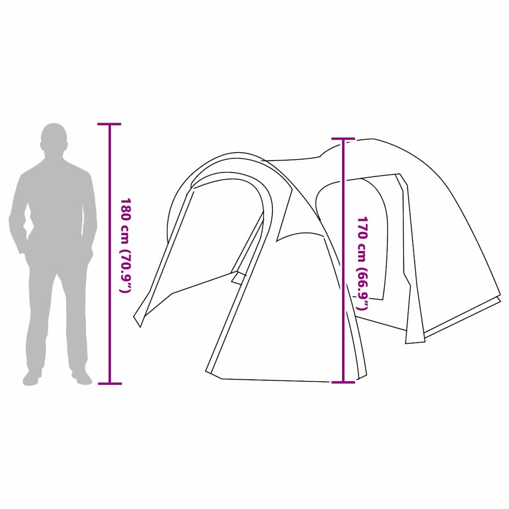vidaXL Dome Tent Dome with Roof with Storage Blue 384 x 254 x 170 cm