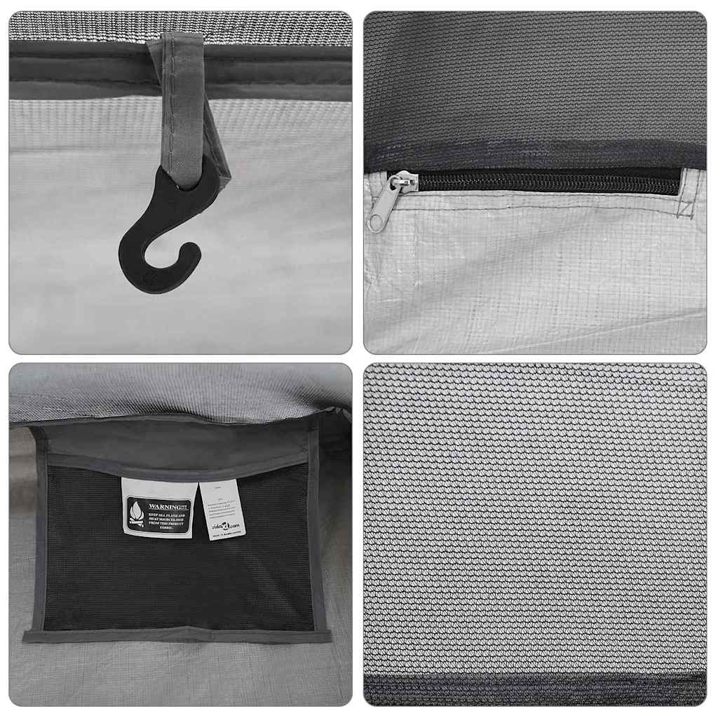 vidaXL Inner Tent 1-Person [Black]: Black (#0A0A0A) Mesh - 220 x 128 x 110 cm