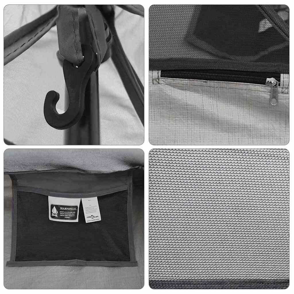 vidaXL Inner Tent 1-Person [Black]: Black (#0A0A0A) Mesh - 240 x 160 x 133 cm