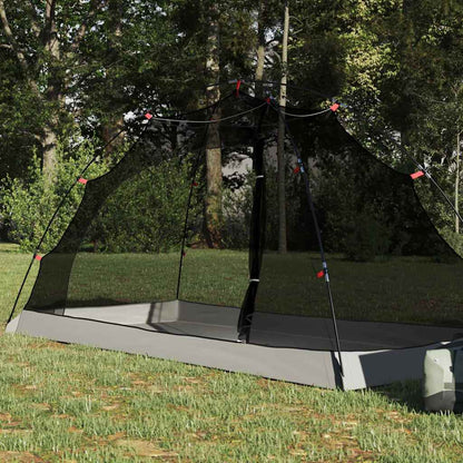 vidaXL Tent with Roof with Storage Grey and Black 236 x 108 x 120 cm