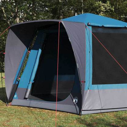 vidaXL Camping Tent Cabin with Roof Blue 420 x 420 x 227 cm Polyester