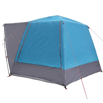 vidaXL Camping Tent Cabin with Roof Blue 420 x 420 x 227 cm Polyester