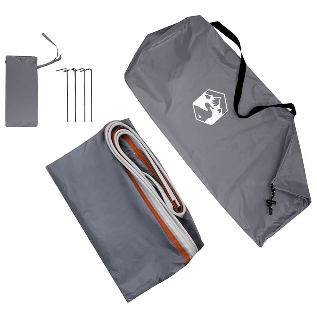 vidaXL Water Resistant Tarp -Person 240 x 300 cm Grey and Orange