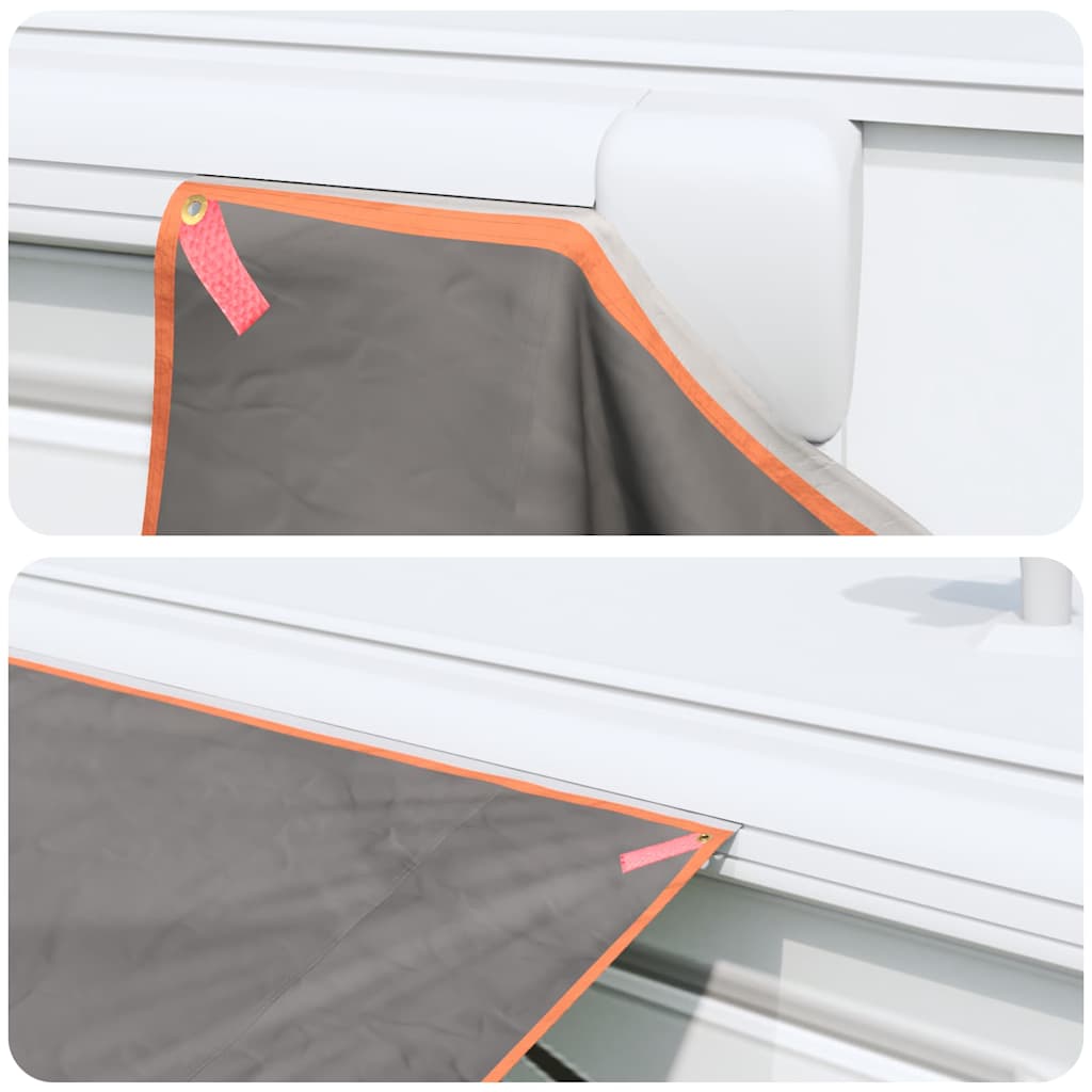 vidaXL Water Resistant Tarp -Person 240 x 300 cm Grey and Orange