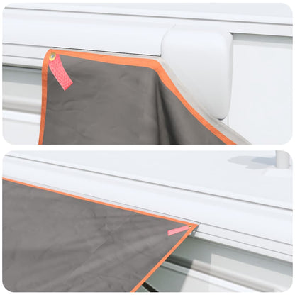 vidaXL Water Resistant Tarp -Person 240 x 300 cm Grey and Orange