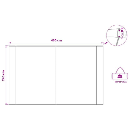 vidaXL Water Resistant Tarp -Person 240 x 460 cm Waterproof Green