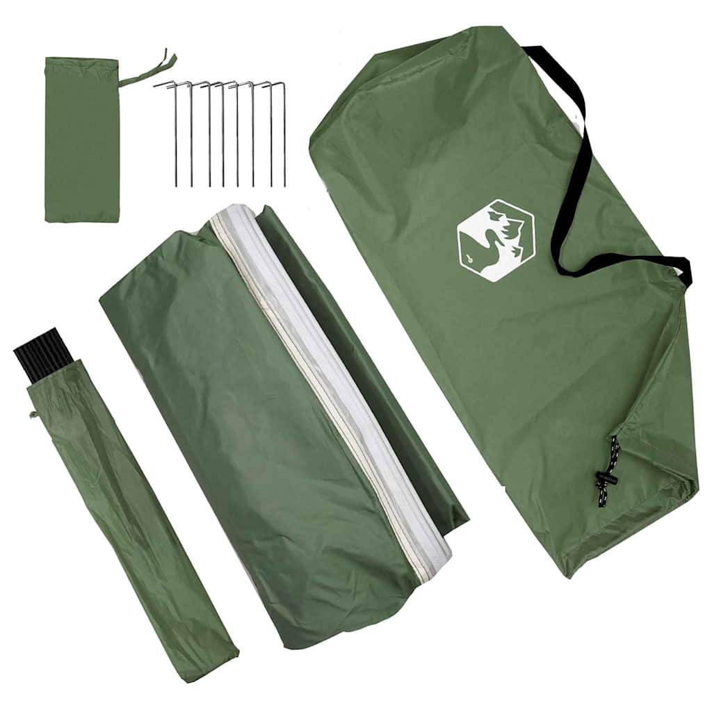 vidaXL Water Resistant Tarp -Person 302 x 240 x 240 cm Waterproof - Green