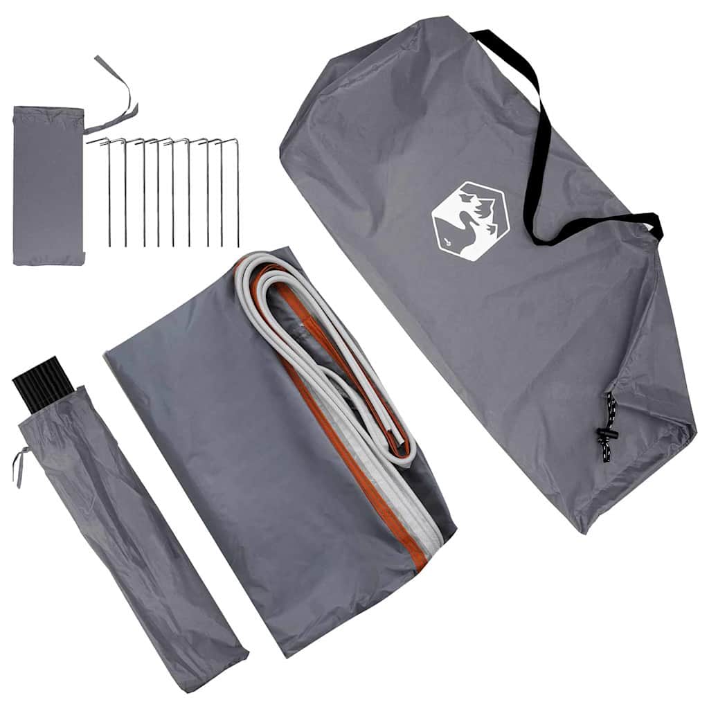 vidaXL Water Resistant Tarp -Person 402 x 240 x 230 cm Waterproof - Grey
