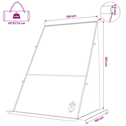 vidaXL Tailgate Tent 190 x 150 x 185 cm Waterproof Blue Taffeta