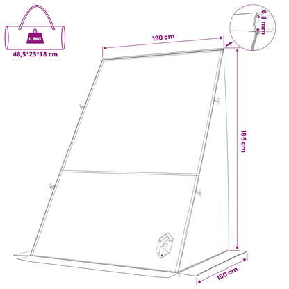 vidaXL Tailgate Tent 190 x 150 x 185 cm Waterproof Green Taffeta