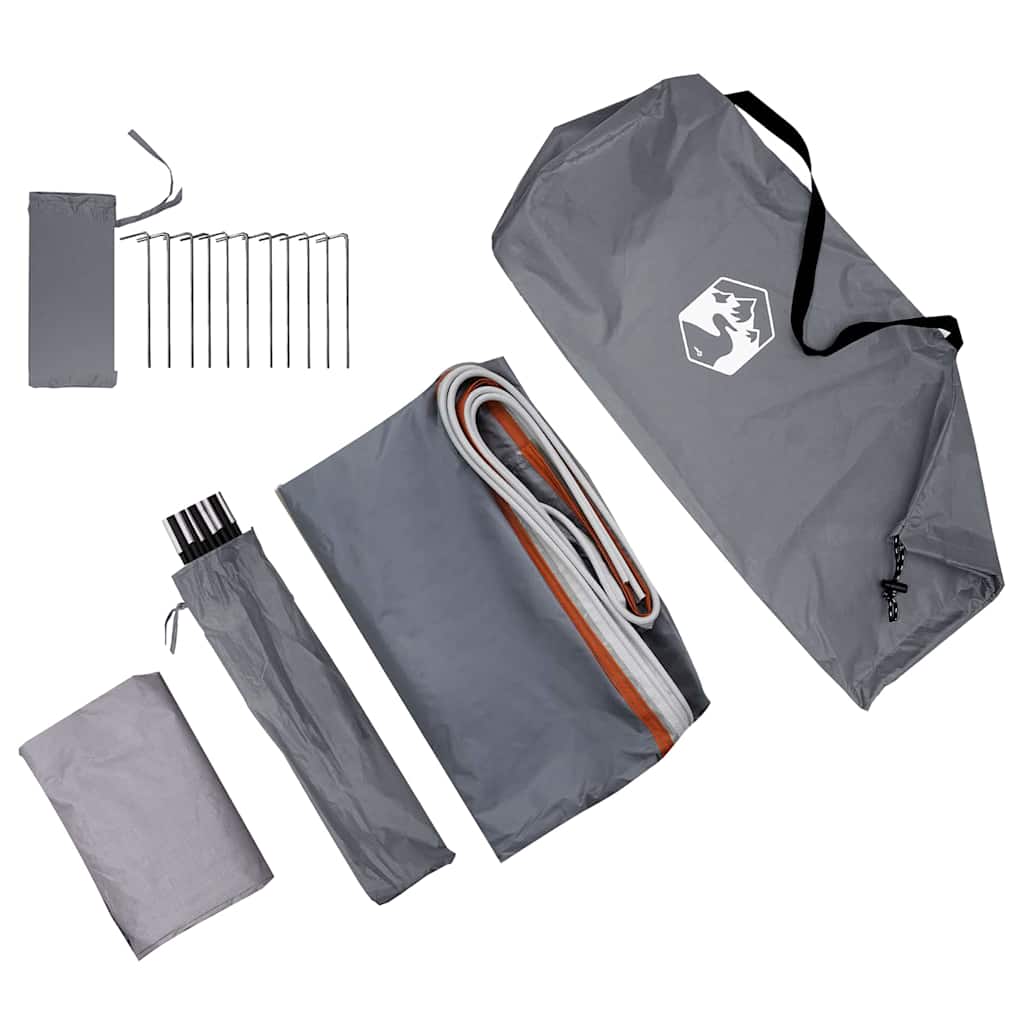 vidaXL Tailgate Tent 194 x 180 x 210 cm Grey and Orange Taffeta