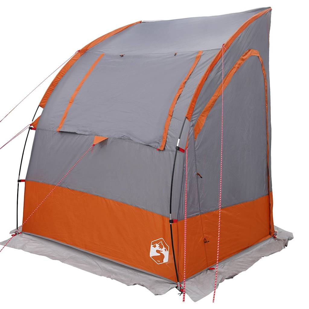 vidaXL Tailgate Tent 194 x 180 x 210 cm Grey and Orange Taffeta
