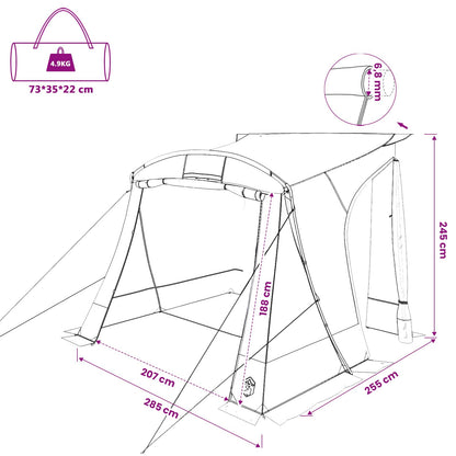 vidaXL Tailgate Tent -Person 285 x 255 x 245 cm Blue Taffeta