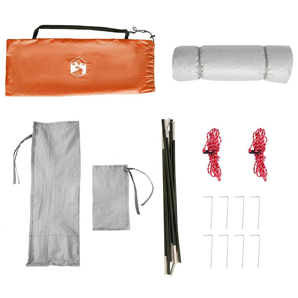 vidaXL Inner Tent with Roof Grey and Orange 280 x 220 x 176 cm Taffeta
