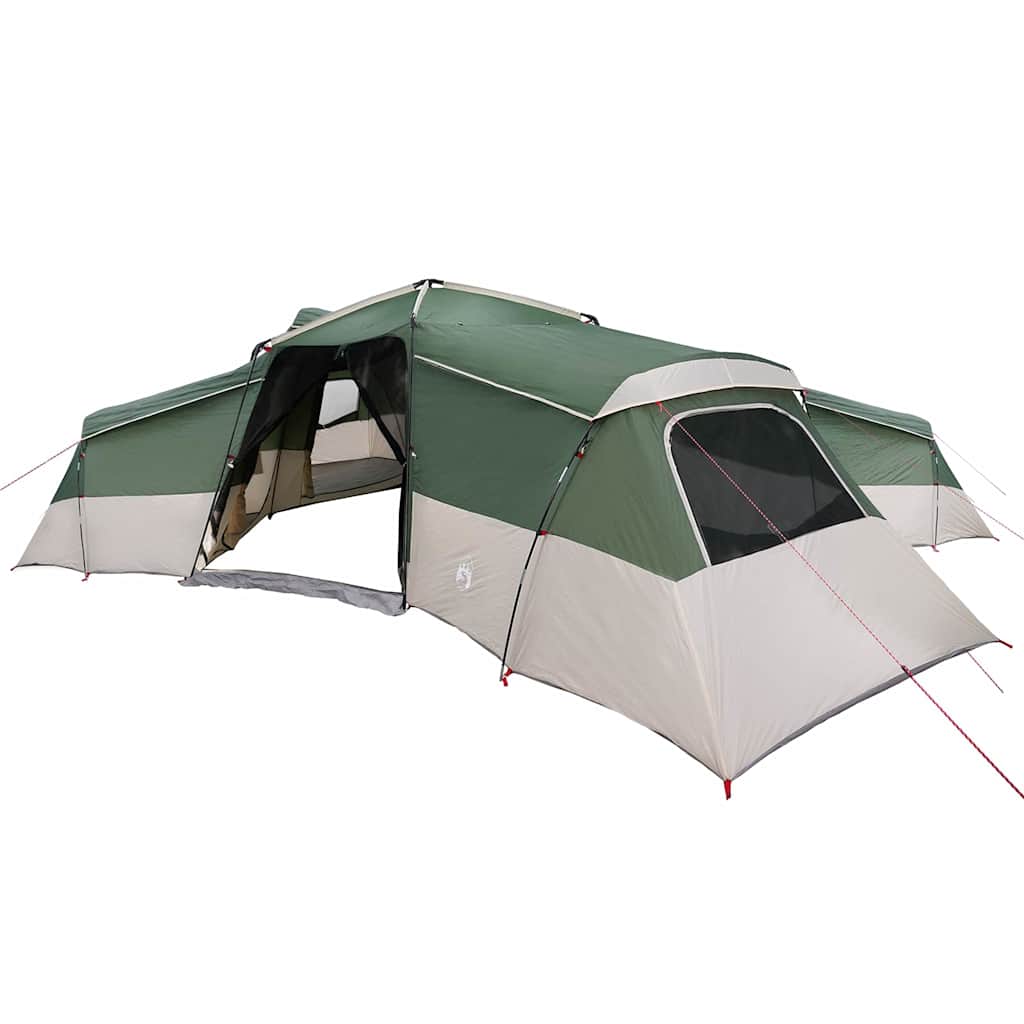 vidaXL Family Tent 16-Person Waterproof Green Taffeta - 833 x 585 x 216 cm