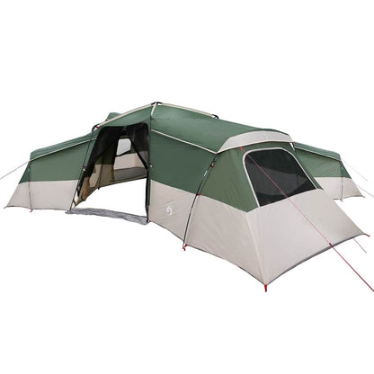 vidaXL Family Tent 16-Person Waterproof Green Taffeta - 833 x 585 x 216 cm