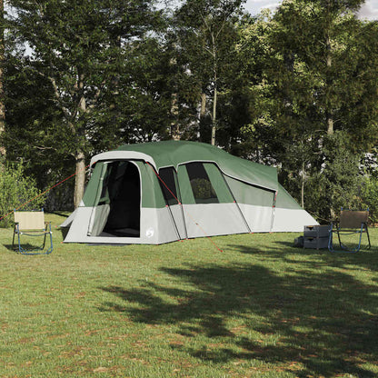 vidaXL Family Tent 20-Person Waterproof Green Taffeta - 762 x 655 x 218 cm