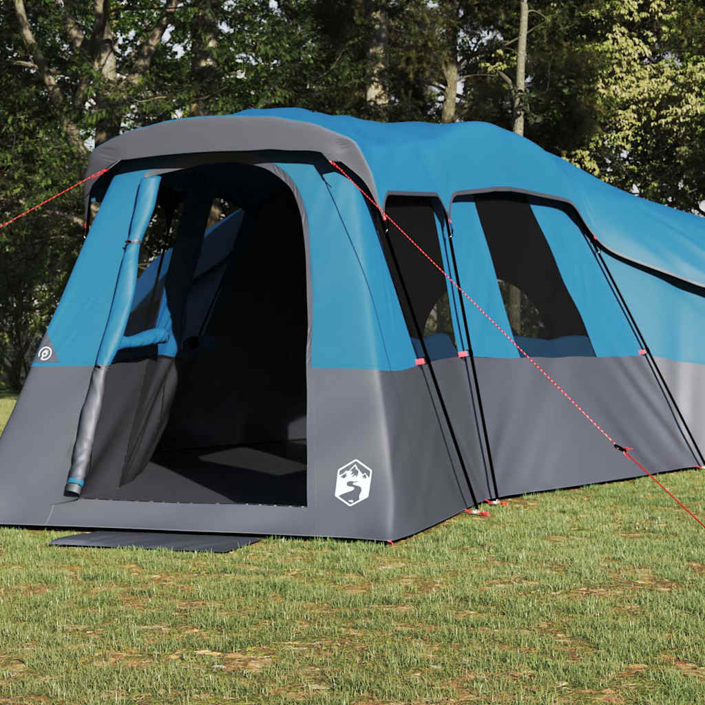 vidaXL Family Tent 20-Person Waterproof Blue Taffeta - 762 x 655 x 218 cm
