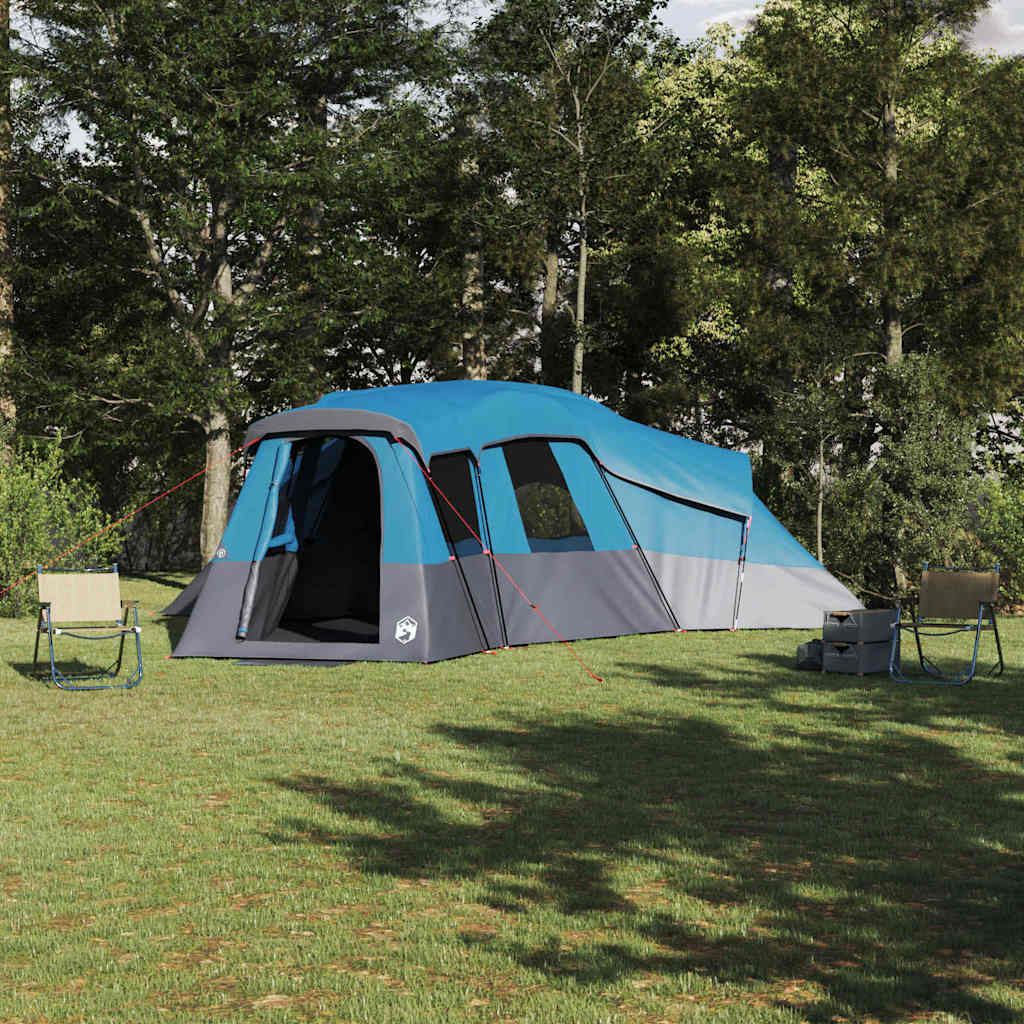 vidaXL Family Tent 20-Person Waterproof Blue Taffeta - 762 x 655 x 218 cm
