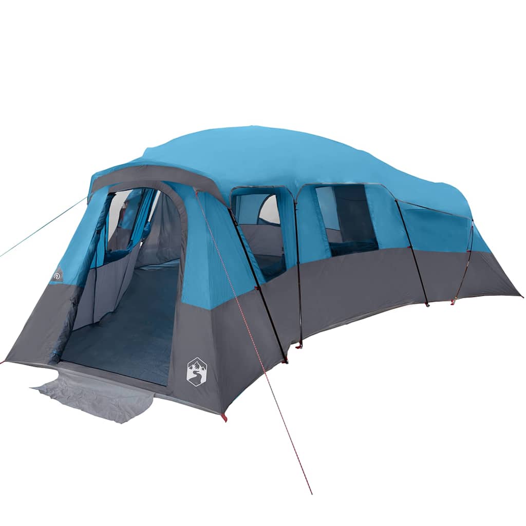 vidaXL Family Tent 20-Person Waterproof Blue Taffeta - 762 x 655 x 218 cm