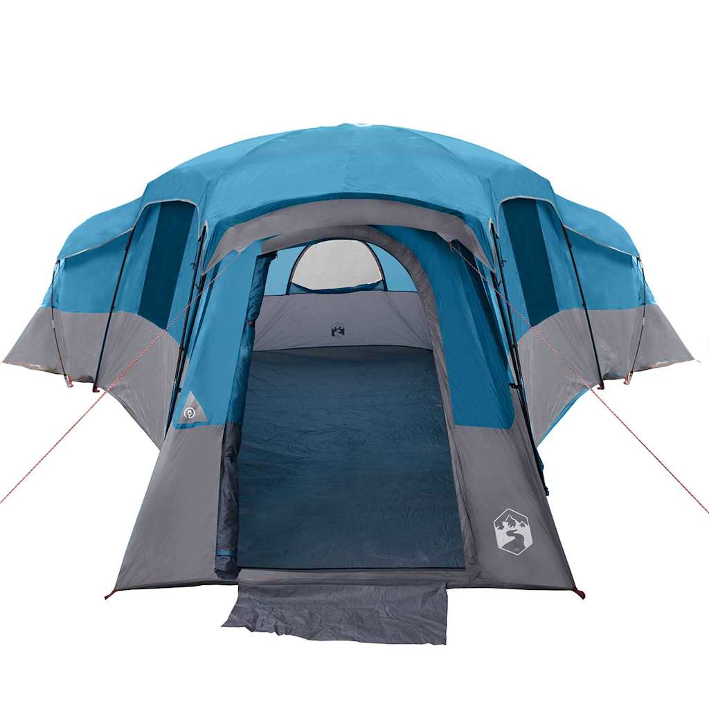 vidaXL Family Tent 20-Person Waterproof Blue Taffeta - 762 x 655 x 218 cm