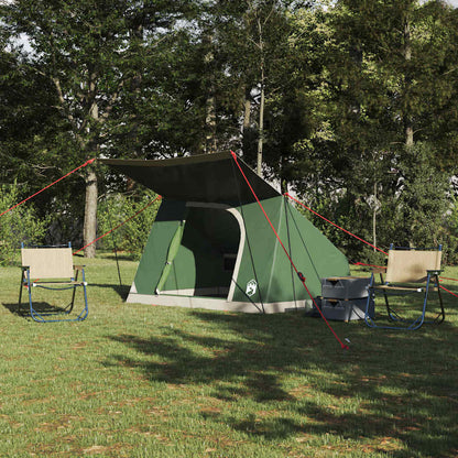 vidaXL Camping Tent 4-Person Waterproof Green Taffeta - 282 x 225 x 154 cm