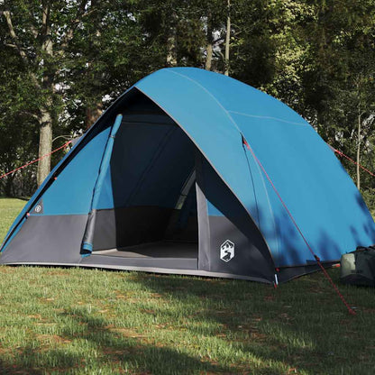 vidaXL Camping Tent 4-Person Waterproof Blue Taffeta - 320 x 275 x 190 cm