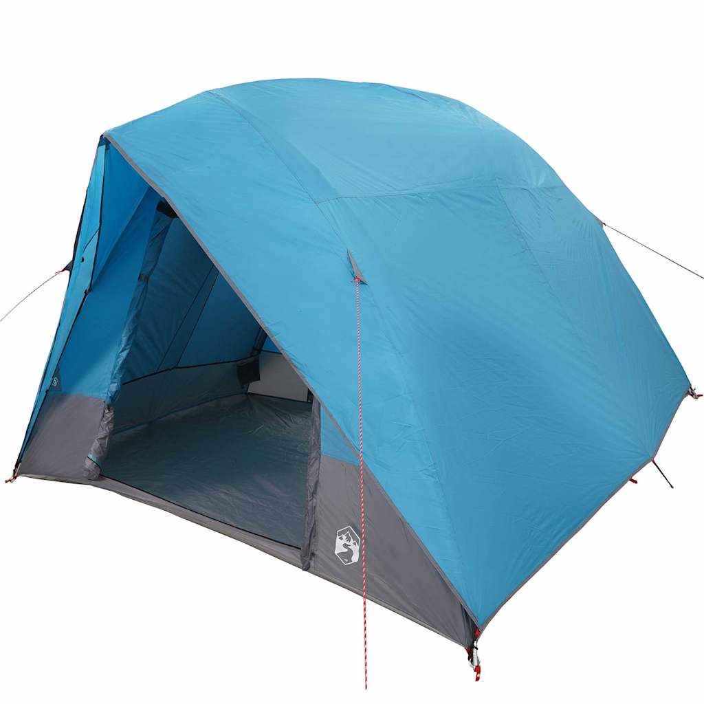 vidaXL Camping Tent 4-Person Waterproof Blue Taffeta - 320 x 275 x 190 cm