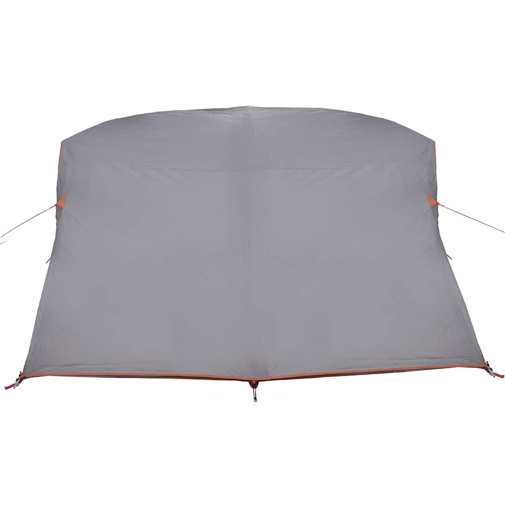 vidaXL Camping Tent 4-Person Waterproof Grey and Orange Taffeta - 320 x 275 x 190 cm