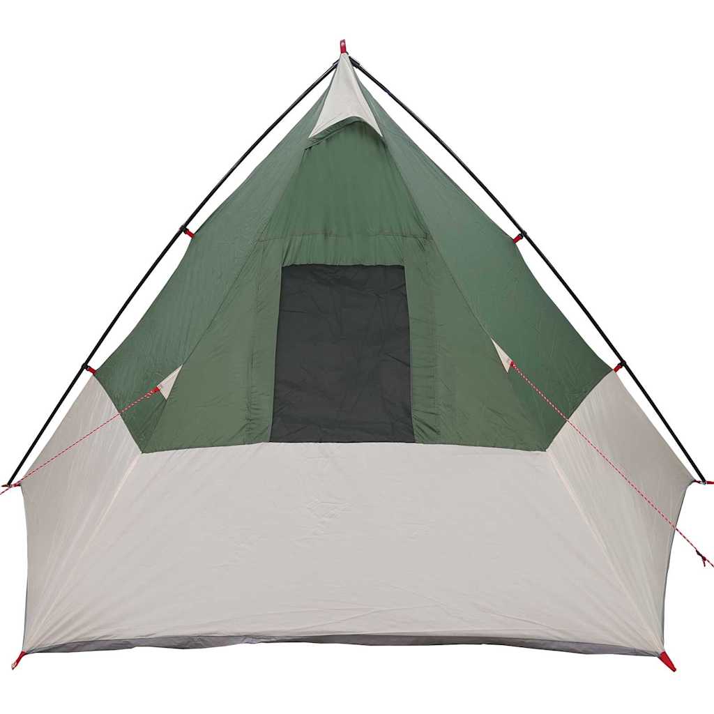 vidaXL Tipi Tent 6-Person Waterproof Green Taffeta - 383 x 338 x 217 cm