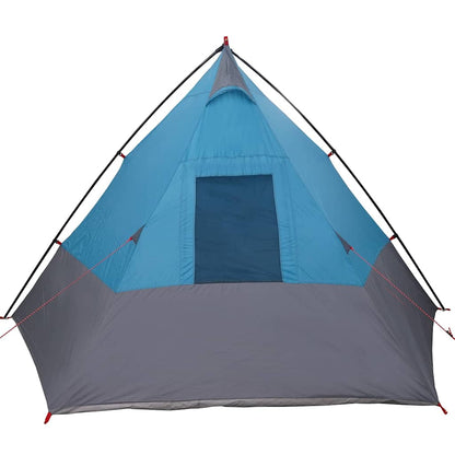 vidaXL Tipi Tent 6-Person Waterproof Blue Taffeta - 383 x 338 x 217 cm