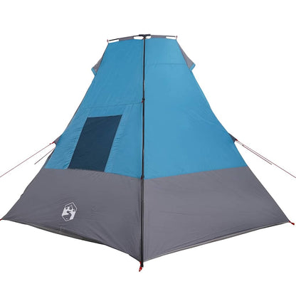 vidaXL Tipi Tent 6-Person Waterproof Blue Taffeta - 383 x 338 x 217 cm