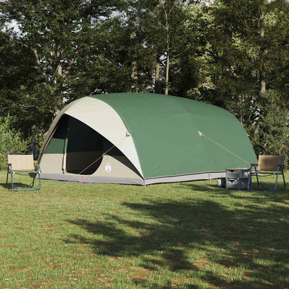 vidaXL Tunnel tent 10-Person Waterproof Green Taffeta - 500 x 348 x 200 cm