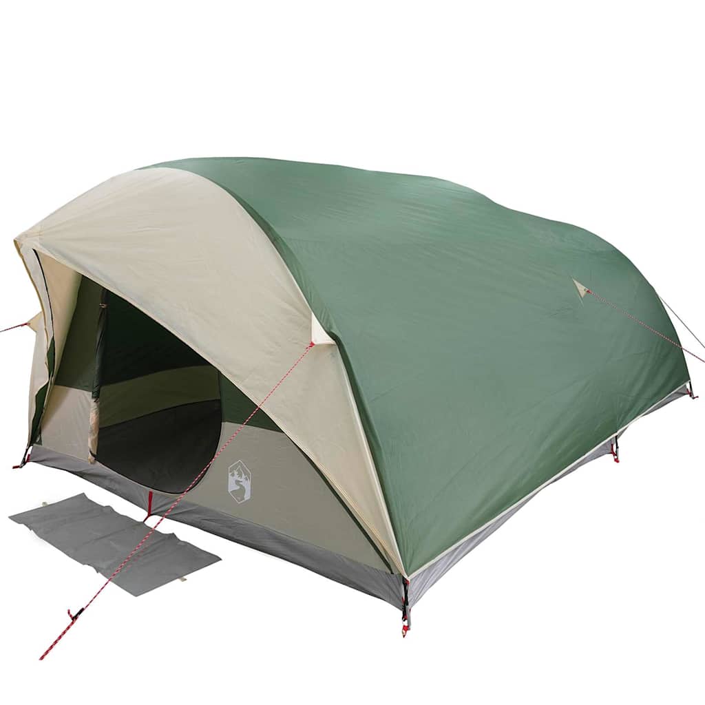 vidaXL Tunnel tent 10-Person Waterproof Green Taffeta - 500 x 348 x 200 cm