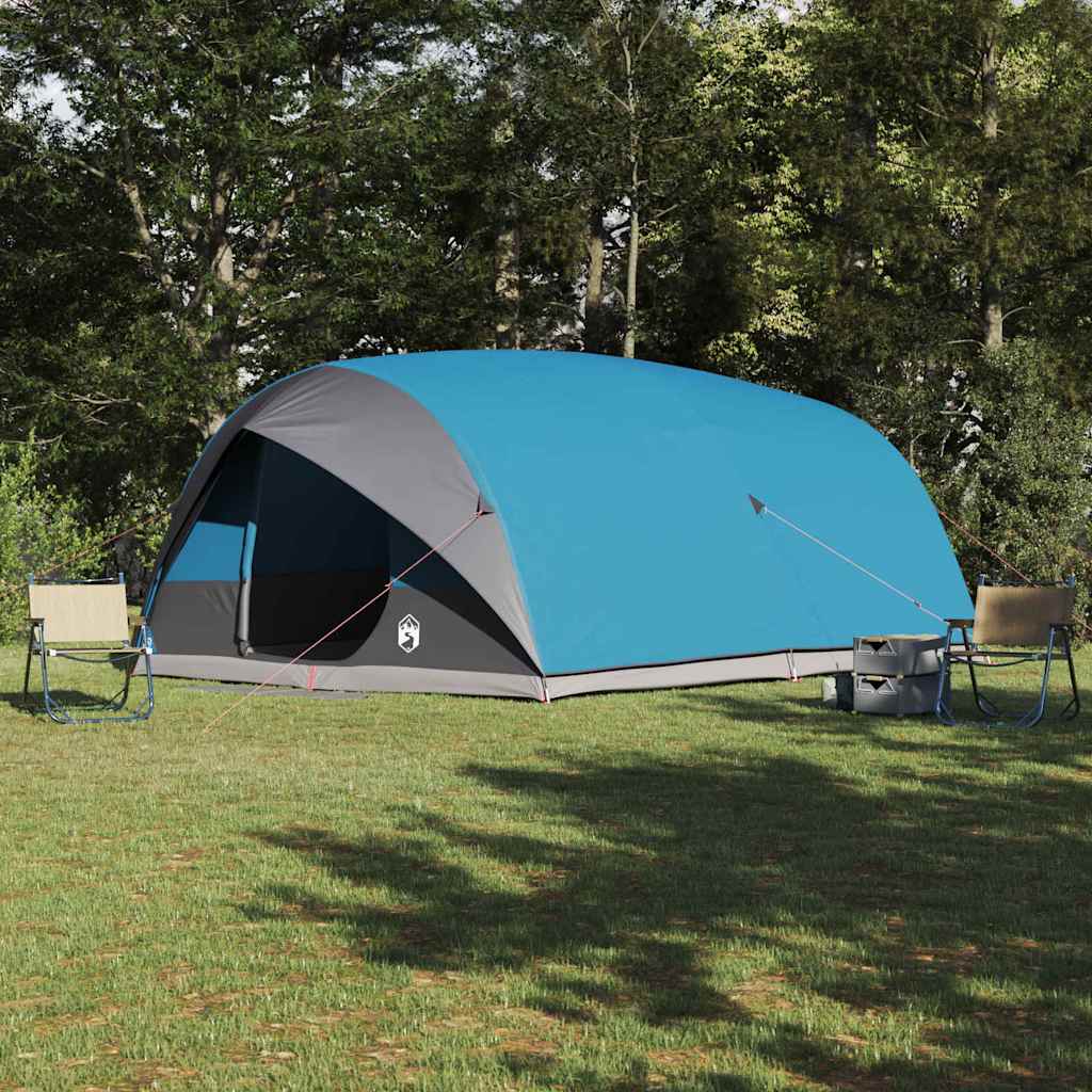 vidaXL Tunnel tent 10-Person Waterproof Blue Taffeta - 500 x 348 x 200 cm