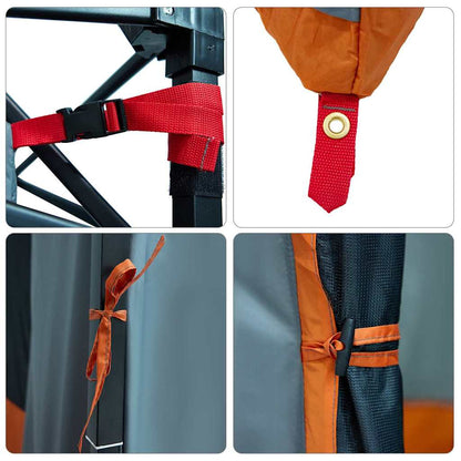vidaXL Inner Tent 6-Person Grey and Orange Taffeta - 290 x 288 x 234 cm