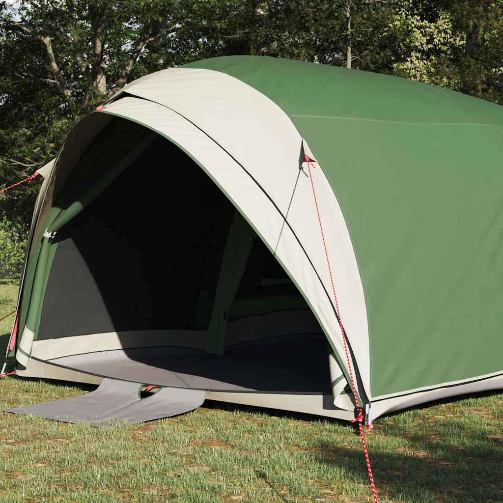 vidaXL Tunnel tent 6-Person Waterproof Green Taffeta - 410 x 285 x 198 cm
