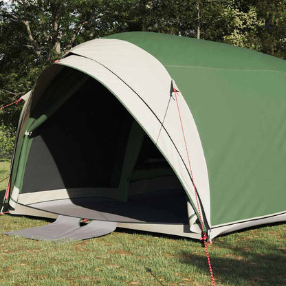 vidaXL Tunnel tent 6-Person Waterproof Green Taffeta - 410 x 285 x 198 cm