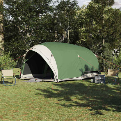 vidaXL Tunnel tent 6-Person Waterproof Green Taffeta - 410 x 285 x 198 cm
