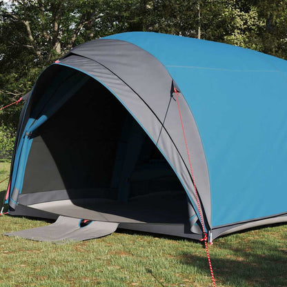 vidaXL Tunnel tent 6-Person Waterproof Blue Taffeta - 410 x 285 x 198 cm