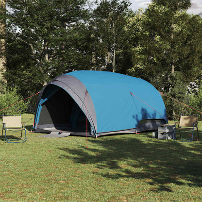 vidaXL Tunnel tent 6-Person Waterproof Blue Taffeta - 410 x 285 x 198 cm