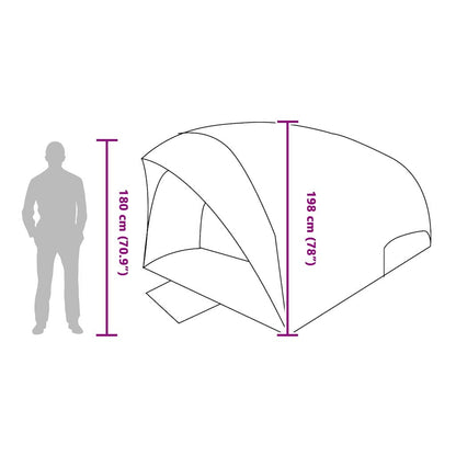 vidaXL Tunnel tent 6-Person Waterproof Blue Taffeta - 410 x 285 x 198 cm