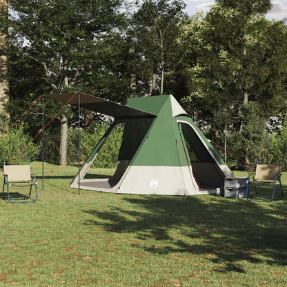 vidaXL Camping Tent 10-Person Waterproof Green Taffeta - 482 x 360 x 227 cm