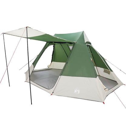 vidaXL Camping Tent 10-Person Waterproof Green Taffeta - 482 x 360 x 227 cm