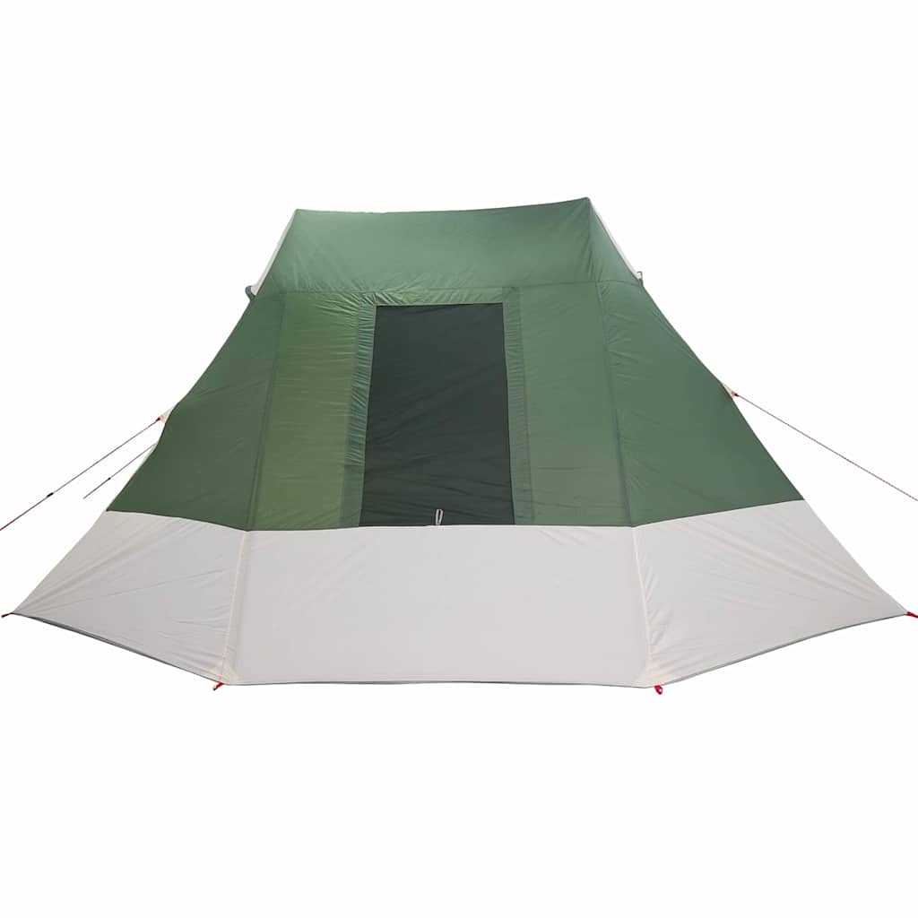 vidaXL Camping Tent 10-Person Waterproof Green Taffeta - 482 x 360 x 227 cm